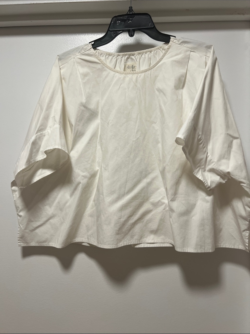 Stellae dux Short-Sleeve Cotton Blouse
